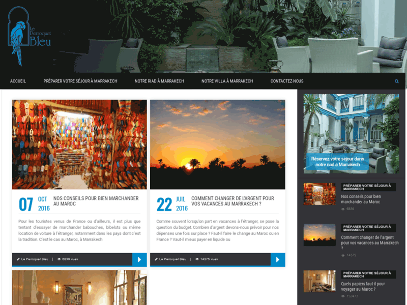 Le Perroquet Bleu : hotel riad marrakech 