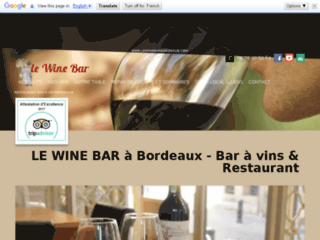 Détails : Le Wine Bar, bar à vins du quartier St Pierre, dans le vieux Bordeaux