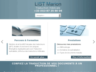 Détails : Traduction médicale : LIST Marion