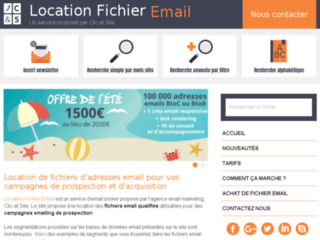 Détails : Fichier Emailing : Location Fichier Email