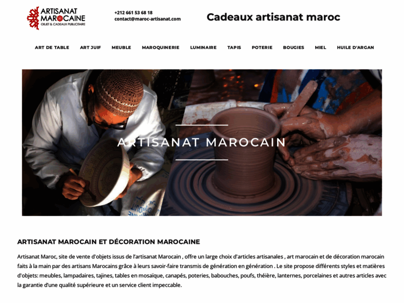 Vente de produits artisanaux du Maroc