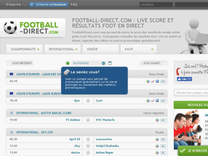 Match-Endirect.com pour ne manquer aucun résultat foot