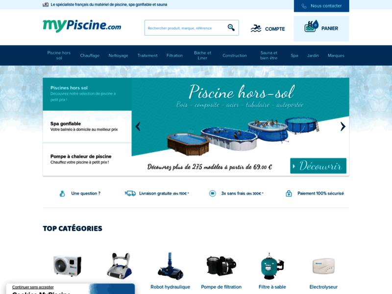 Mypiscine - Vente en ligne de matériel et accessoires pour piscines