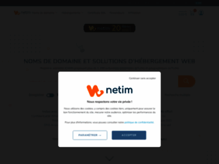Détails : NETIM - Enregistrement de noms de domaine et hébergement web