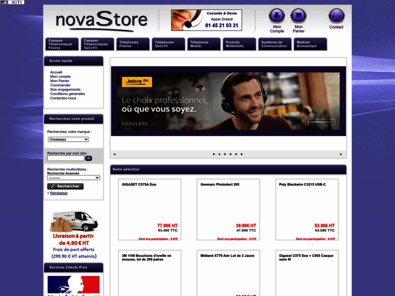 NovaStore : E-commerce Téléphonie 