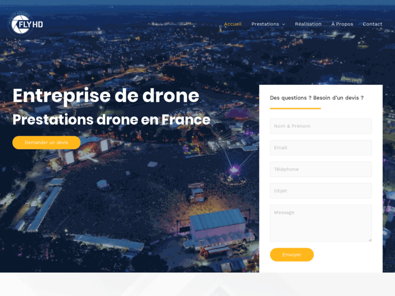 Fly HD, photos et vidéos aériennes par drone