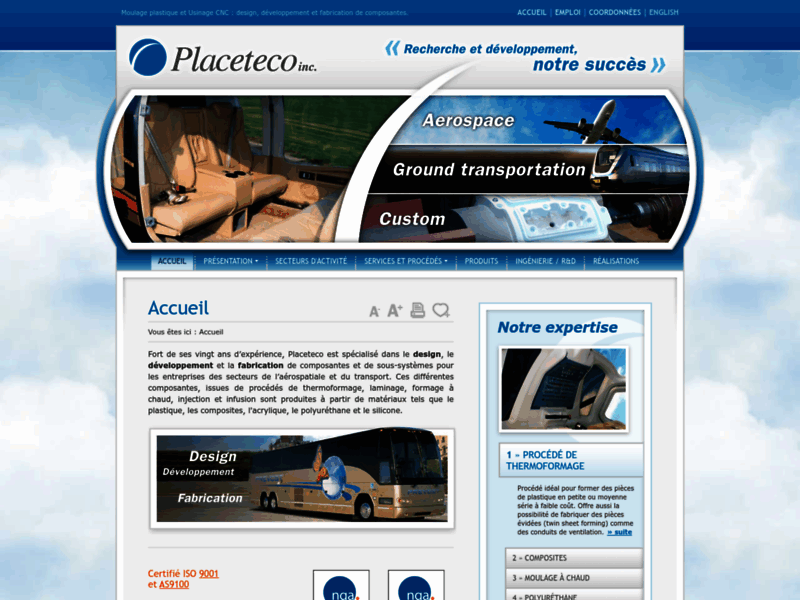 Usinage aéronautique : Placeteco