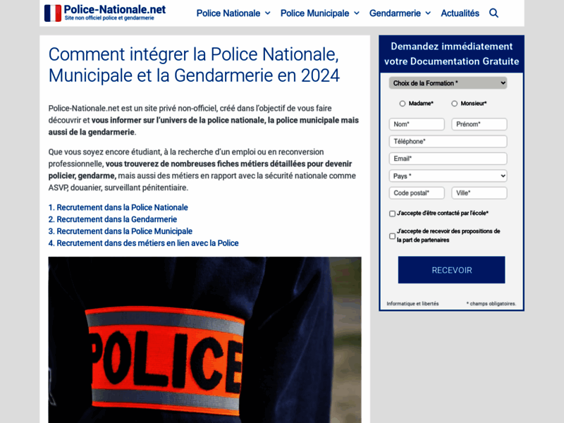 Un site inédit sur la Police Française