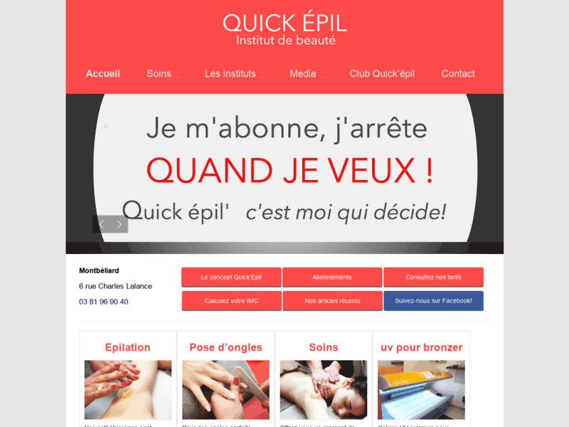 Quick epil proepil instituts de beauté à Belfort et Montbéliard