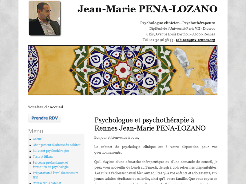 Psychologue clinicien à  Rennes - J.M. PENA-LOZANO