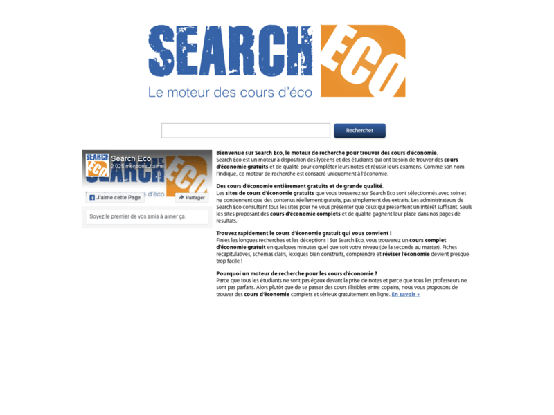 Search Eco : cours d'économie en ligne