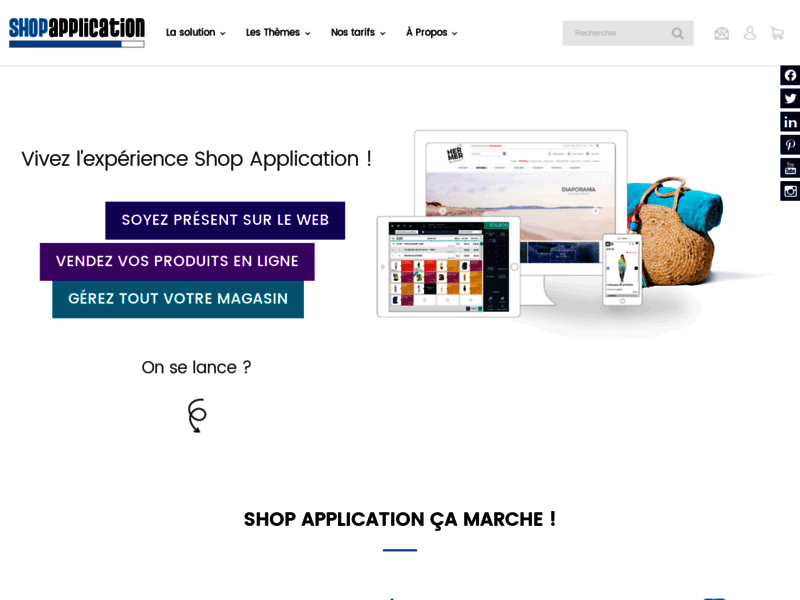 Création de site e-commerce avec le logiciel Shop Application