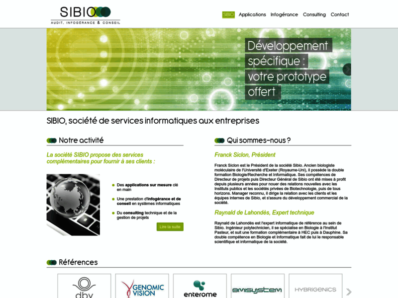 SIBIO - Infogérance et conseil en informatique