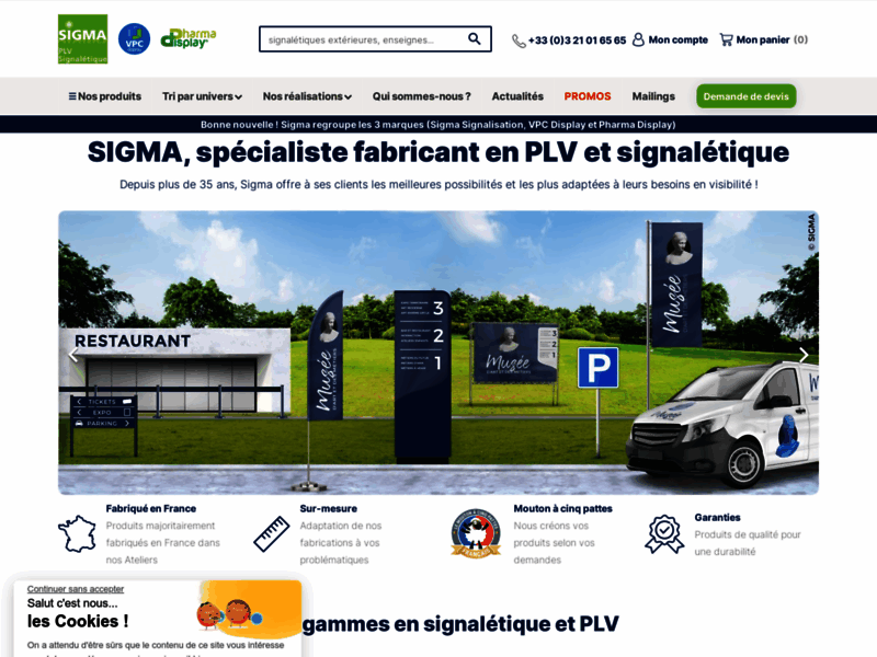 Sigma signalisation - PLV et signalétique pour les professionnels
