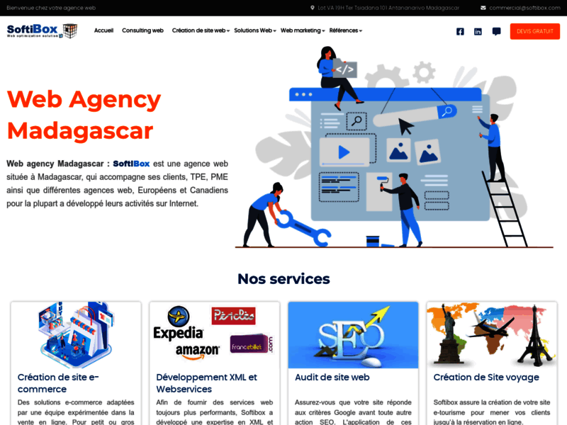 Conception site web et référencement à Madagascar