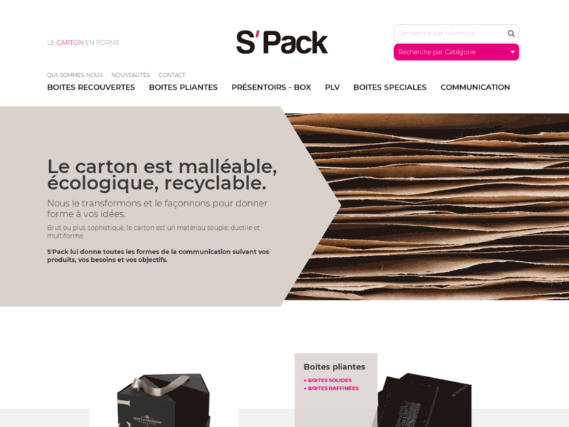 S'Pack : boites en carton