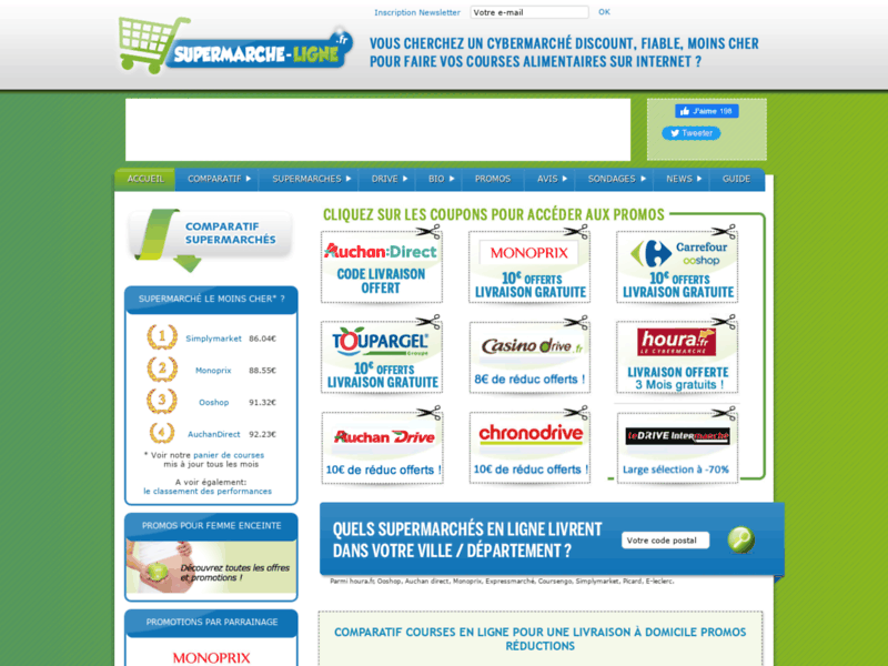 Comparatif courses en ligne supermarchés sur internet 