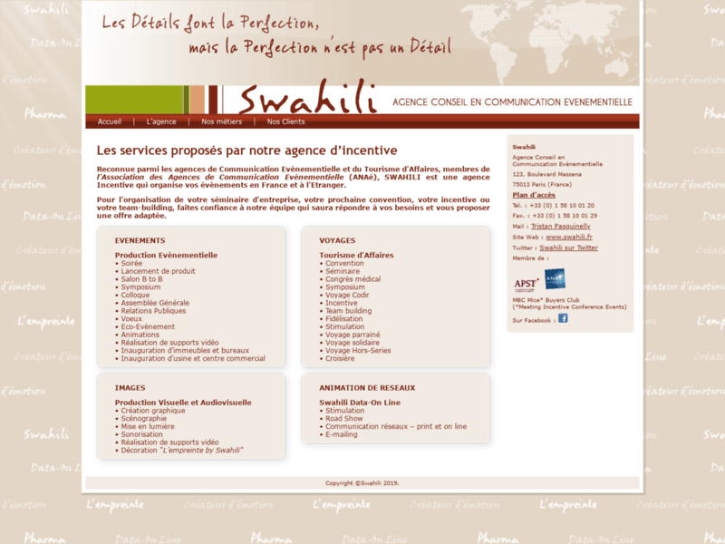 Swahili : Agence de voyage incentive à Paris