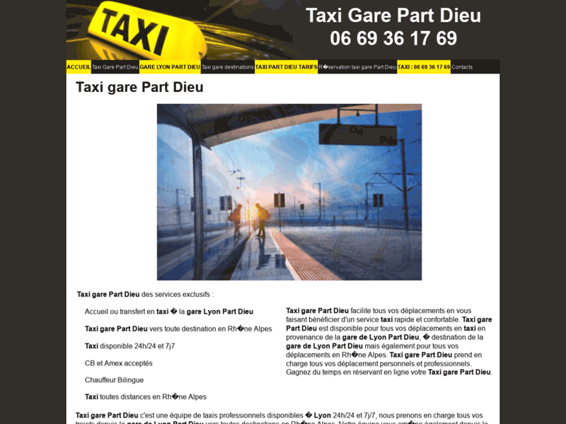 Taxi gare Part Dieu 06 69 36 17 69