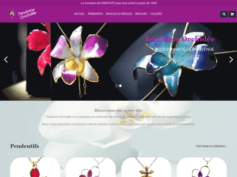 Tendance orchidée bijoux