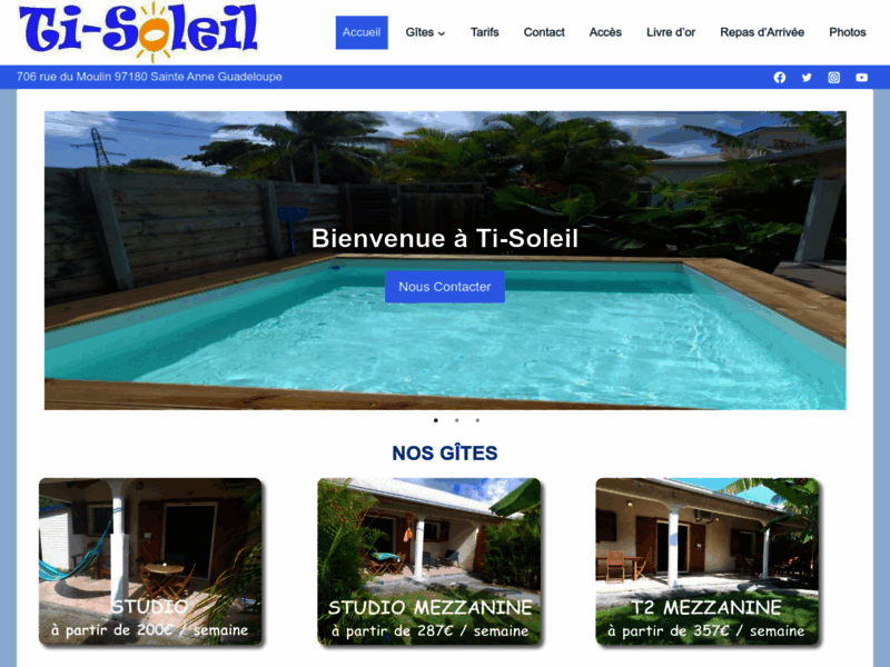 Ti-Soleil - location gites Guadeloupe Ste Anne