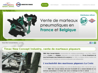 Timac New Concept Industry à Gembloux : vente de marteaux piqueurs pneumatiques La Croix