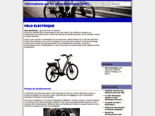 Informations sur le vélo électrique