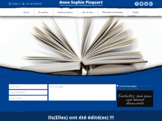 Détails : Anne-Sophie Picquart, coaching d’auteurs et aide à l’écriture à Paris