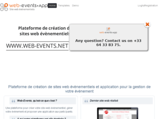 Web-events : Application pour sites web événementiels