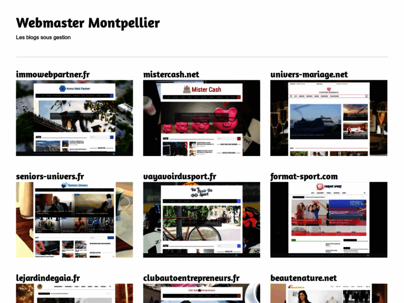 Webmaster Montpellier création de site