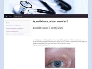 Détails : Xanthelasma : site officiel de cette maladie