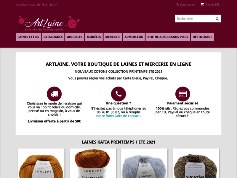 ArtLaine, vente de laine et accessoires pour le tricot