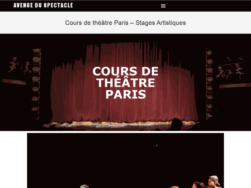 Avenue du Spectacle, cours de théâtre unique à Paris