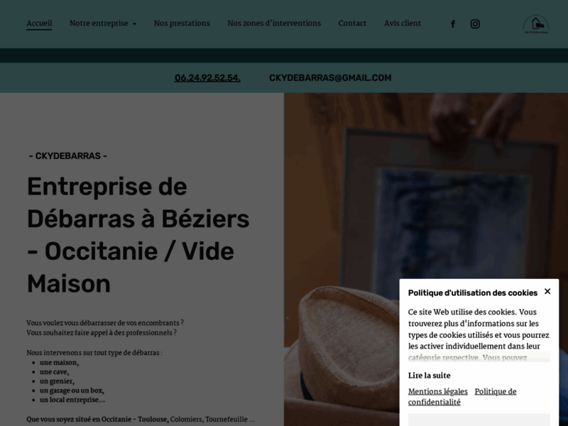 Ckydebarras, entreprise de débarras d'encombrants en Occitanie