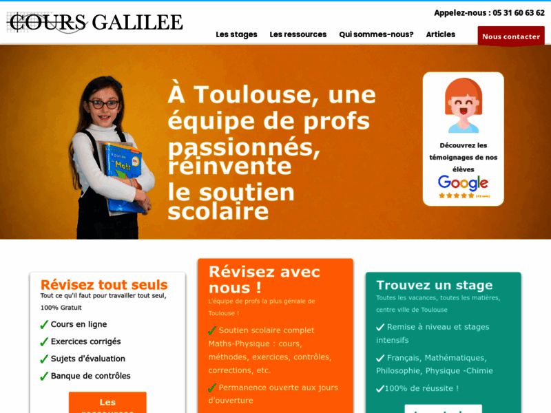 Cours Galilée, soutien scolaire Toulouse