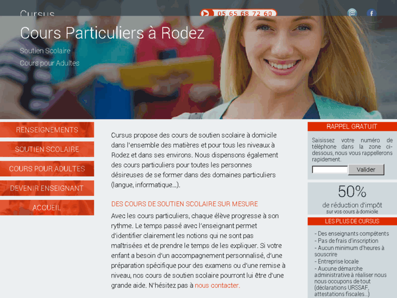 Cursus, cours particuliers à domicile à Rodez