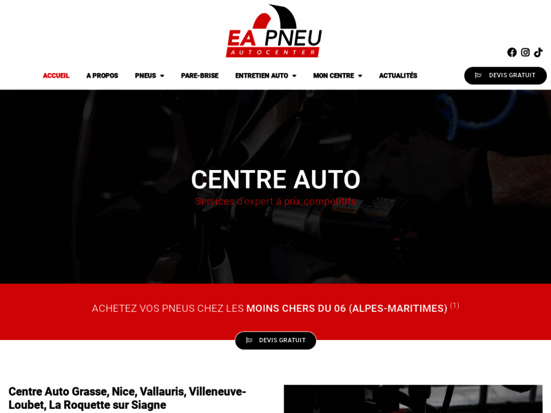 EA Pneu Autocenter, montage pneumatique