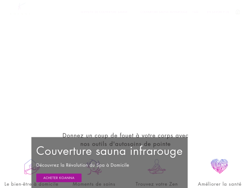 Koanna, couverture sauna infrarouge