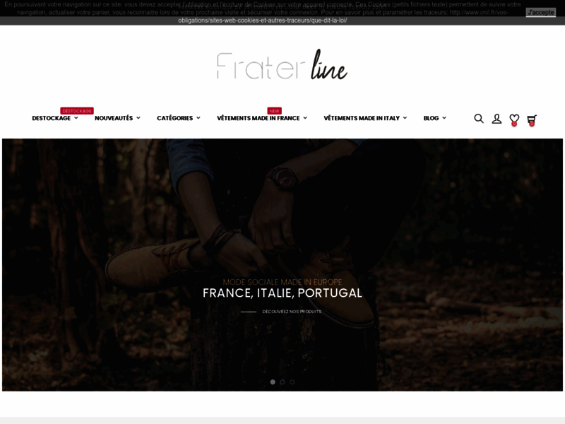 Fraterline, site de vêtements en ligne