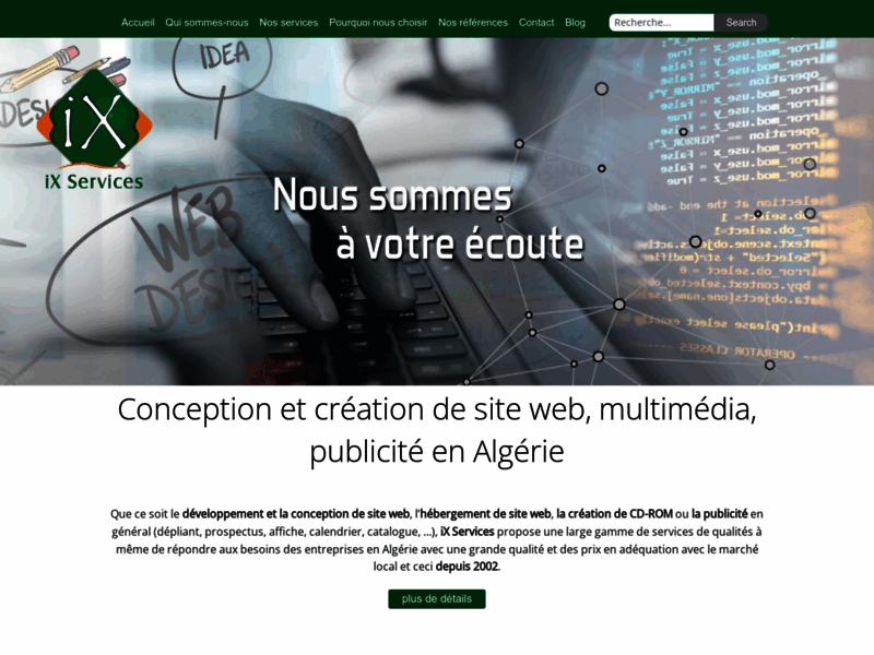 iX Services, conception de site web en Algérie