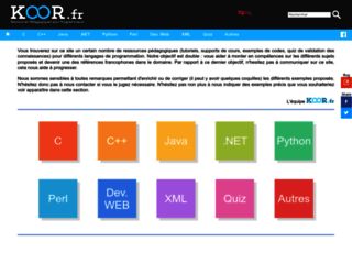 Détails : KooR, ressources pédagogiques pour les programmeurs