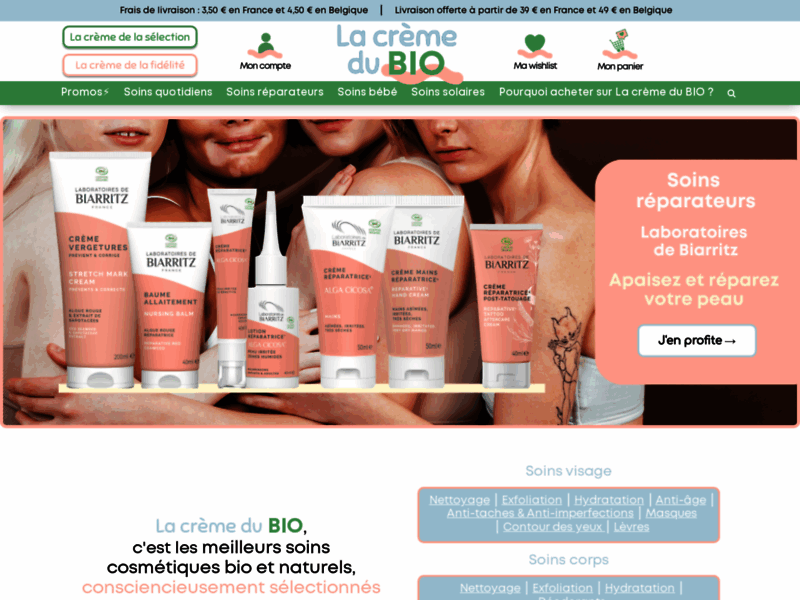 La crème du BIO, boutique en ligne spécialiste des soins cosmétiques bio