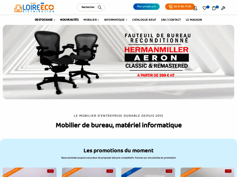 Loire Eco Distribution, mobilier de bureau et système informatique neuf et d'occasion reconditionné