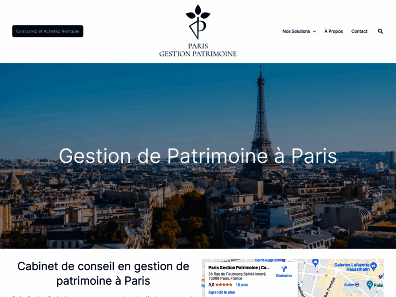 Paris Gestion Patrimoine, cabinet de gestion de patrimoine à Paris