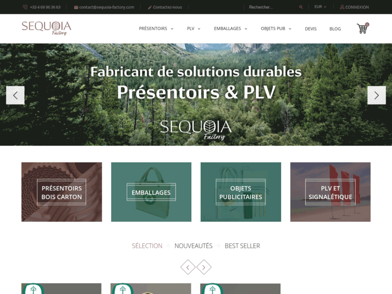 Séquoia Factory, spécialiste des présentoirs et PLV durables