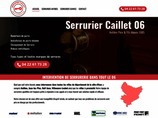 Détails : Serrurier Caillet, dans toutes les villes du département de la côte d'Azur