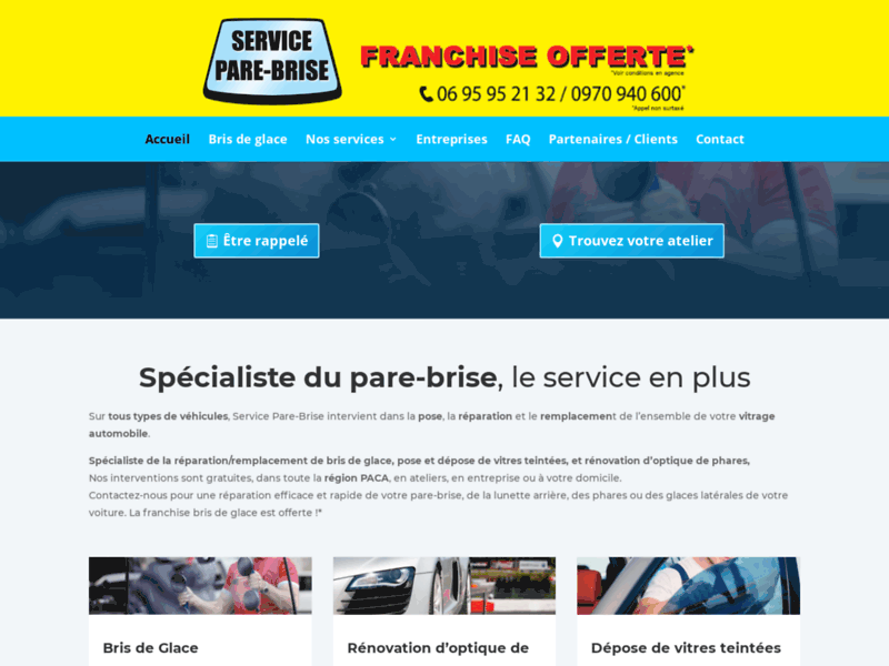 Service Pare-Brise, spécialiste en rénovation de vitrage automobile