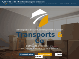 Transports &amp; Co : entreprise de transport à Bordeaux