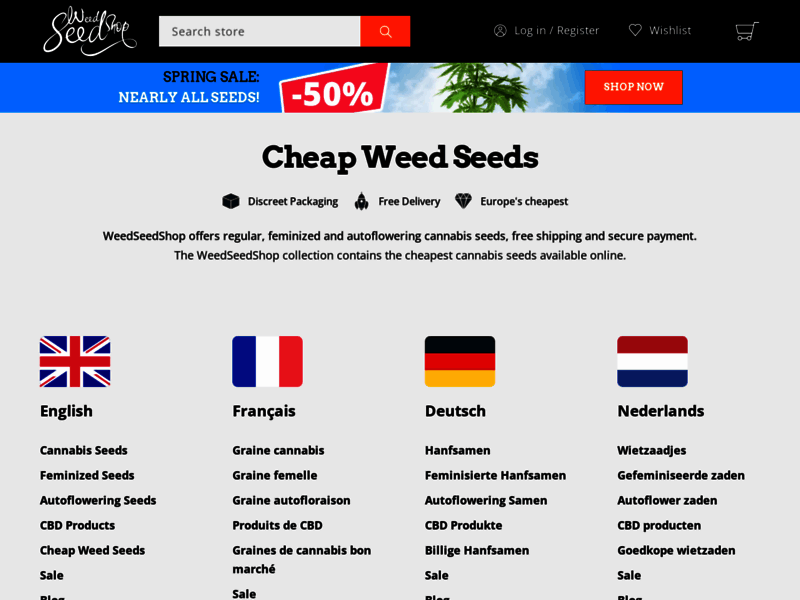 Weed Seed Shop, graine de cannabis