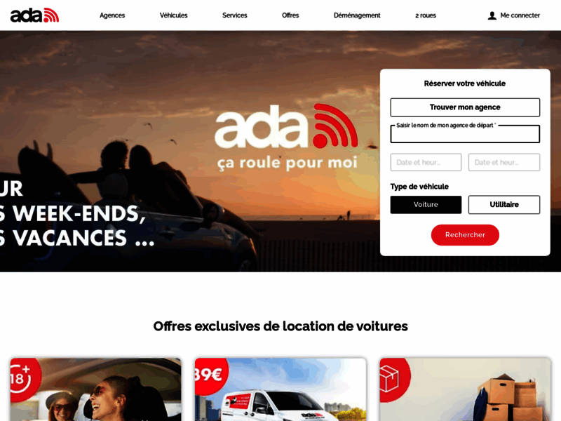 Ada, location de voitures à tarif avantageux